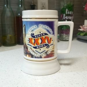 🏈 NFL Super Bowl XXXV Collectable Stein Mug Tampa Florida January 28th 2001🏈